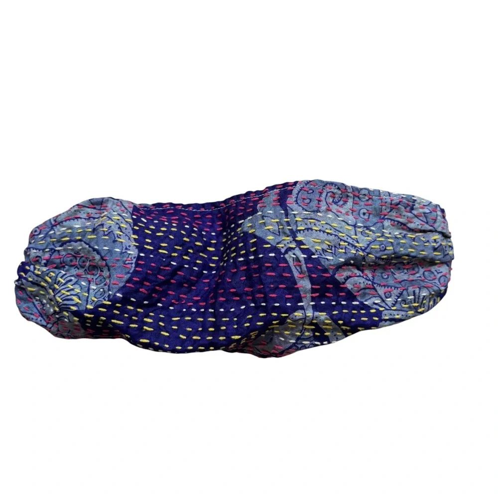 Kantha Stitch Headband Recycled Silk Handmade‎ in India